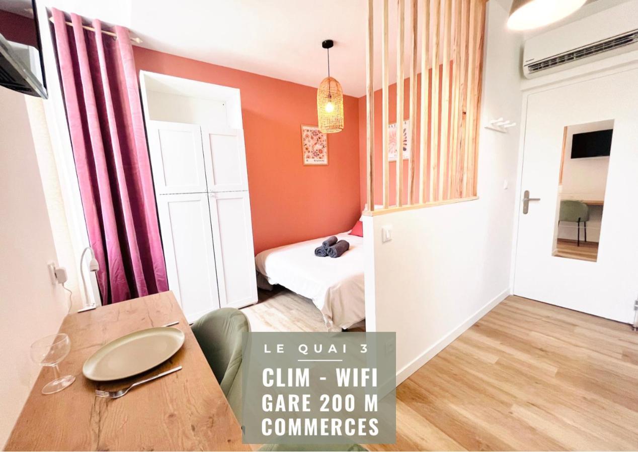 Le Quai 3 - Studio Neuf Lumineux Calme - Clim - Wifi - Gare A 200M Agen Eksteriør billede